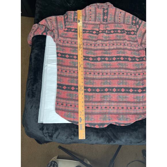 The Territory Ahead size XL/T shirt woven multicolor Aztec button up Santa Fe - Picture 4 of 5